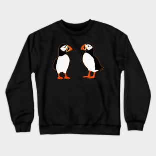 Puffin Cute Birds from Faroe Island Pattern Crewneck Sweatshirt